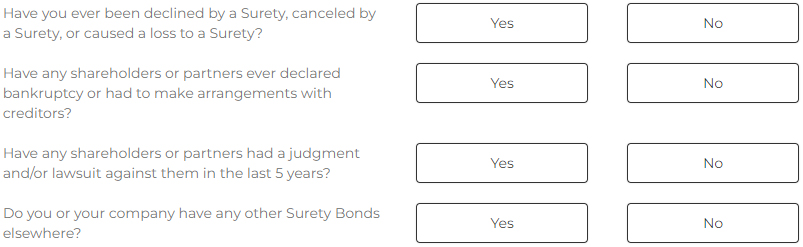 Bond Eligibility Questions