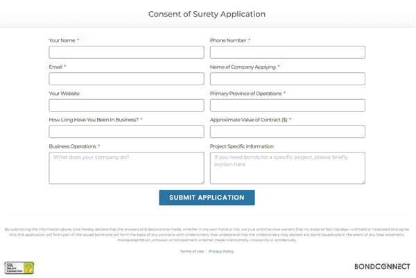 Consent of Surety Application