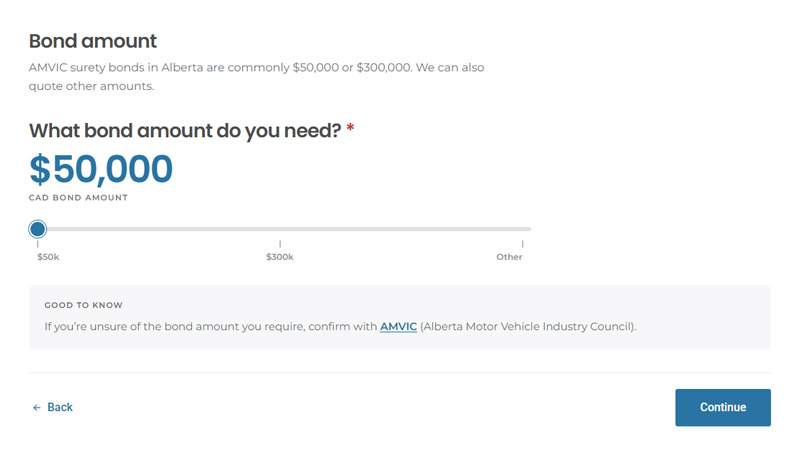 AMVIC Bond Application