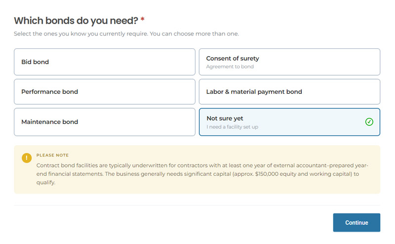 Construction Bond Application