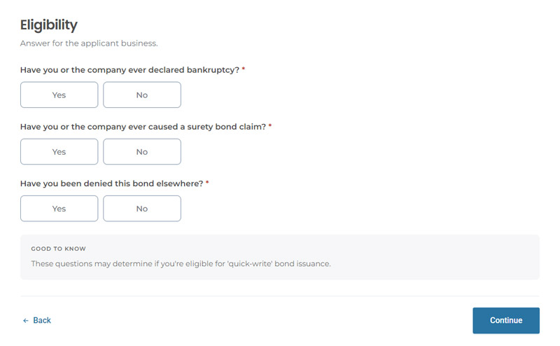 Direct Sellers Bond Application